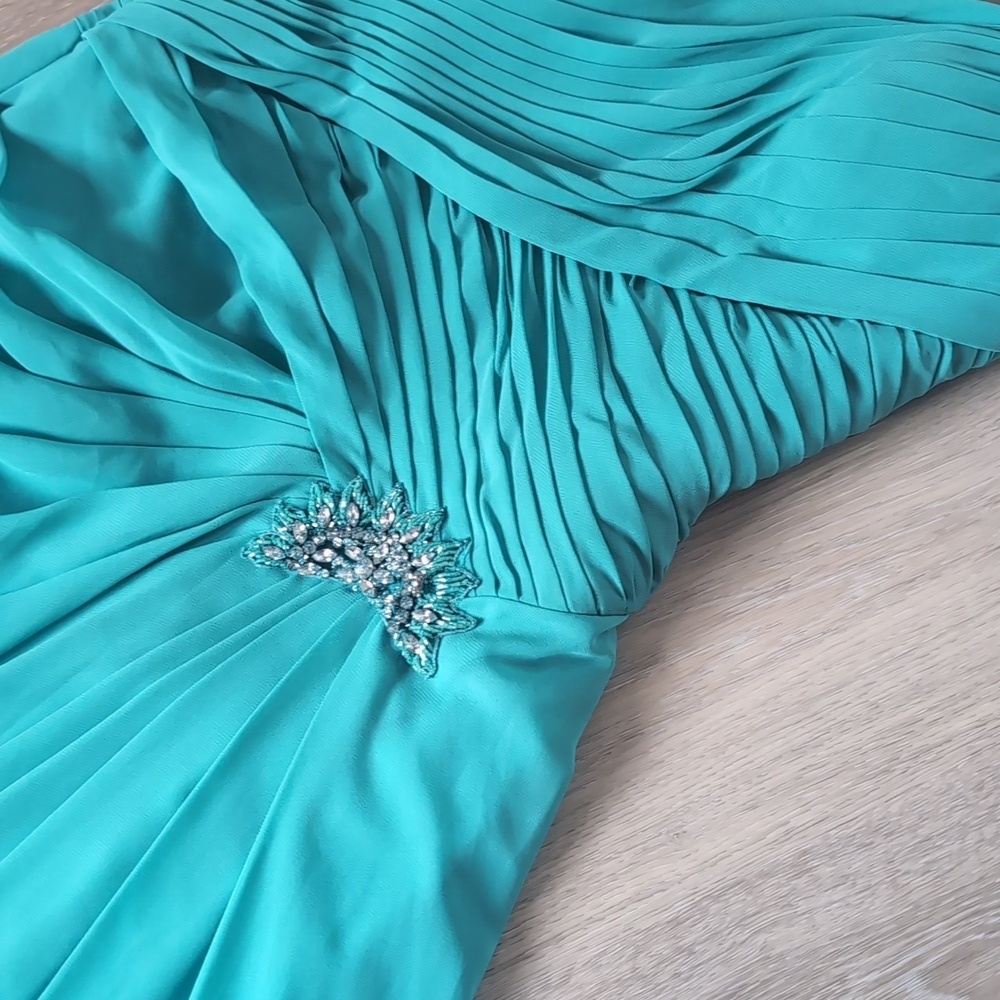 Rosa Clara Mermaid One Shoulder Gown Size 10 - Picture 6 of 13